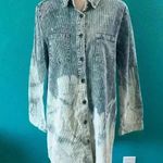 Peach Love California Peach Love Acid Wash Corduroy Shacket Shirt Jacket Cotton Relaxed Fit Size S Photo 0