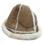 UGG  brown Shearling Sheepskin Leather Suede Hat  Size 0/S SKU8199 Photo 0
