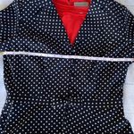 Miss Dorby Polka Dot Vintage Jacket with Bow White Size 8 Photo 7