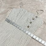 Urban Outfitters  Jumpsuit Women's 0 Ivory Striped Linen Square Neck Wide Leg Photo 7