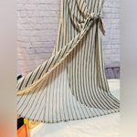 H&M  black and white striped textured wrap dress knee-length size small NWT Photo 5