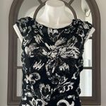 Badgley Mischka  Midnight Swirl Long Formal Dress, Black Silver Size 10 $850 Photo 5