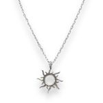 Sun Pendant Necklace for Women Silver Photo 0