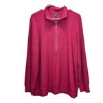 Torrid Dark Red Relaxed Fit Super Soft Plush Rib 1/4 Zip Sweatshirt Size 1X Photo 5