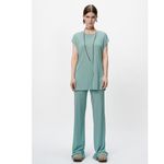 ZARA NWT  RIBBED HIGH WAISTED WIDE LEG PANT SMALL Photo 2