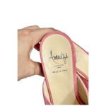 Amalfi Mules Size 7 Pink Suede Leather Slip On Block Heel Open Toe Made in Italy Photo 7