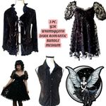 3 PIECE DARK FAIRY WHIMSY GOTH BUTTERFLY DRESS CORSET TIE UP SWEATER TOP Black Size M Photo 1