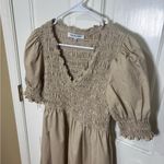 Sofie the Label Beige Smocked Dress Tan Size M Photo 3