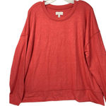 Lucky Brand  Super Soft Coral Red‎ Crewneck Sweater XL Photo 0