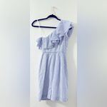 J.Crew Ruffled One Shoulder Seersucker Dress Photo 3