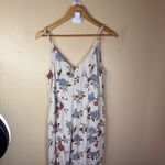 American Eagle  Outfitters Floral Spaghetti Strap‎ Jumpsuit Slit Leg Size 12 Photo 5