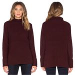 Vince • Directional Rib Turtleneck Sweater burgundy maroon Wysteria cashmere Photo 2