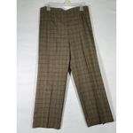 Perceptions Petite Suede Women 3 Piece Suit Collarless Jacket Plaid Rust Hue 14P Orange Photo 13