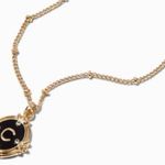 Icing Antiqued Medallion Initial C Pendant Necklace Gold Photo 0