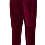 White House | Black Market Women's Pink Velvet Skinny Ankle Pants Size 8 Photo 0