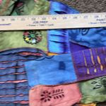 Rising International Hoodie Jacket Boho Patchwork Hippie Full zip up M Cotton Blue Size M Photo 5