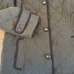Esprit  Khaki Green Quilted Utility Jacket MP Medium Petite Diamond Hood Gorpcore Photo 6