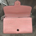 Ralph Lauren NEW Embossed Leather Medium Adair Bag, Pink Silver-Tone Photo 8