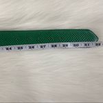 DOMINO De Micheli Italy Vintage Green Leather Belt Solid Brass Buckle Size 29 Photo 4