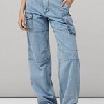 Rag and Bone Nora Cargo Utility Jeans Mid Rise Rigid Denim Lakeside Wash 30 NWT Photo 0