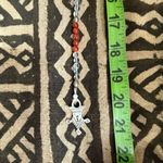 One of a kind lariat carnelian quartz tribal pendant Tuareg long Y necklace Silver Photo 9