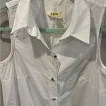 Anthropologie Sleeveless Buttondown Asymmetrical Ruffle Hem Dress Photo 5