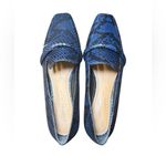 Veronica Beard  Grier snake embossed indigo loafers size 10 New‎ w/box Photo 4