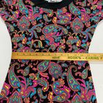 B Skinz Women's Multicolor Paisley Print Crew Neck Long Sleeves Dress Size XS Photo 5