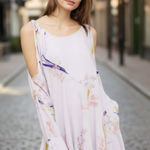 Free People NWOT Clear Skies Cold Shoulder Tunic Top Dress Lilac Photo 0