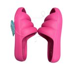 Totes Puffy Platform Slide Sandals Women 6 Magenta Pink Waterproof Pool Beach Photo 5