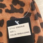 ERIC MID Leopard Print Brown Skirt size L brand new length 27” waist 34” elastic Size L Photo 7