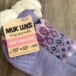 NWT Muk Luk Slipper Socks short cabin lavender purple small non slip Photo 2