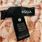 AQUA Peach Blush Pink Floral Lace Cutout Mini Shift Dress size Large Photo 1