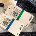 Michael Kors Faux Wrap Paisley Mini Skirt in True Navy, Size L New with Tag Photo 7