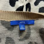 Apt 9 Beige Black Leopard Animal Print Open Front Knit Cardigan Sweater Size M Size M Photo 5
