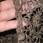 Carmen Marc Valvo Carmen Marc Vavlvo Tan 2Pc Crochet With Sparkly Beads Tank Top & Cardigan XL Photo 15