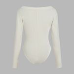 Cider V-NECK SOLID WRAP BODYSUIT‎ Photo 3