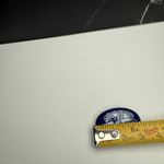 Cobalt Blue & White Enamel Floral Design Handcrafted Oval Metal Brooch Pin Photo 8