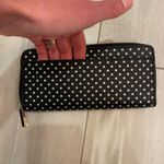 Kate Spade NWT Spencer Black with Silver Metallic Dots Zipper Wallet, one size Photo 6