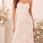 Lulus LuLu’s White Lace Strapless Mermaid Maxi Dress Photo 3