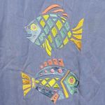 Johnny Was  Vintage Dress Women Size S T-Shirt Maxi Embroidered Fish Cotton Beach Photo 7