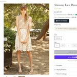 Altar'd State  Gold Beige Floral Shimmer Lace Sleeveless Dress Photo 6