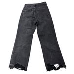 Vervet  Distressed Cropped Jeans Black Cotton Cut Raw Hem Size 24 Photo 2