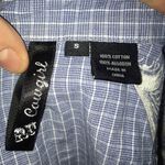 RU Cowgirl blue & white button down embroidered western shirt Blue Photo 2