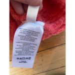 Anthropologie  Wool blend Sweater Coral Pink Ruffle Boat Neck Waffle Knit medium Photo 3