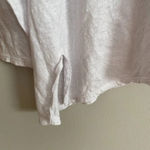 Garnet Hill  White Linen Asymmetrical Hem Top Photo 2