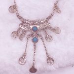 Bohemian Silver Medals Statement Necklace Photo 4