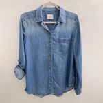 American Eagle boyfriend Jean buttons shirt size MEDIUM NEW Blue Photo 4