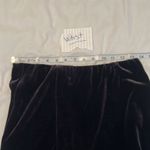 JRT by Newport News szS vintage black velvet elastic waist front slit maxi skirt Photo 4