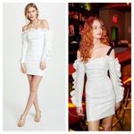Cinq à Sept Rosemarie ruffle off the shoulder dress white cocktail party size 4 Photo 1